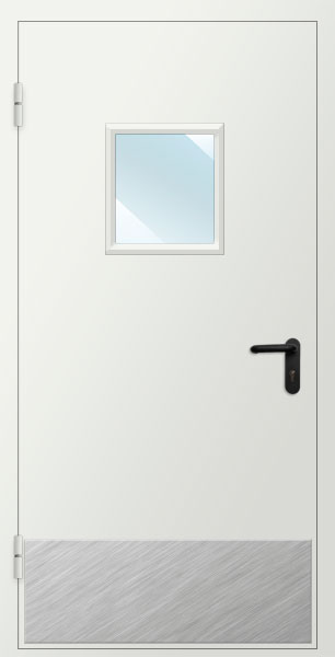 Рентгенозащитная дверь с остеклением 300х300мм Pb 1,7